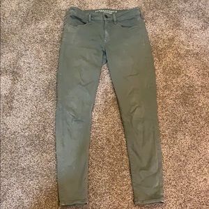 American Eagle Green Jeggings
